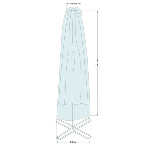 POKROWIEC NA PARASOL OGRODOWY 37/47X200 CM