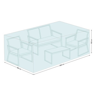 POKROWIEC NA MEBLE OGRODOWE KAWOWE 280X180X100 CM