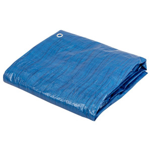 PLANDEKA STANDARD 2X3M 50G NIEBIESKA ZE STALOWYMI OCZKAMI