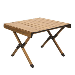 STOLIK KEMPINGOWY SKŁADANY DREVO 60 CM Z ALUMINIUM