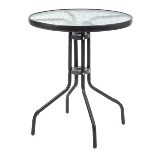 STOLIK KAWOWY ZE SZKLANYM BLATEM 60CM