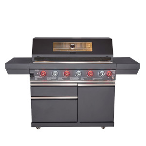 GRILL GAZOWY PREMIUM 6+1 PALNIKÓW DUŻY RUSZT ŻELIWNY GB601