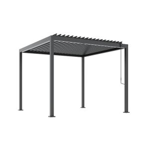 PERGOLA OGRODOWA MANUALNA ANTRACYTOWA 3x3m ORIGIN