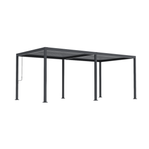 PERGOLA OGRODOWA MANUALNA ANTRACYTOWA 3x6m ORIGIN