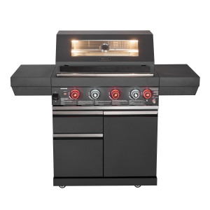 GRILL GAZOWY GB401 4 PALNIKI + PALNIK TYLNY STALOWY RUSZT