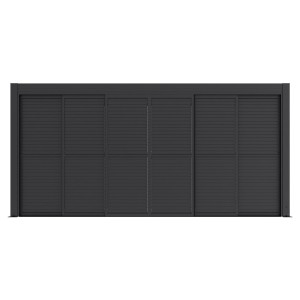 ŚCIANA ŻALUZJOWA PRZESUWNA ELITE 6 M (552X258 CM) ANTRACYT