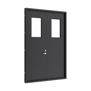 STALOWE DRZWI 170X258 CM ELITE Z OKNAMI Z PC