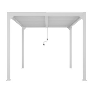 PERGOLA OGRODOWA LUXE 4X4X2,5 M BIAŁA Z OŚWIETLENIEM LED