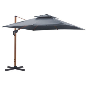 PARASOL OGRODOWY ROMA M Z REGULACJĄ ANTRACYTOWY
