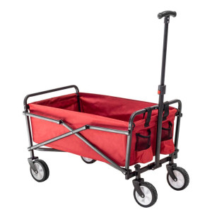 OGRODOWY WÓZEK TRANSPORTOWY W KOLORZE CZERWONYM