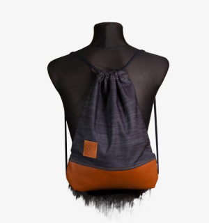 Denim Leather Sports Bag - Turnbeutel, Sportbeutel, Gymbag - M13