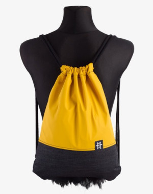 Mustard Denim Sports Bag / Sportbeutel / Turnbeutel - Manufaktur13