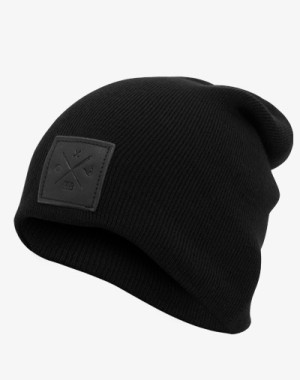 Slouch Beanie Black Out Strickmütze / Mütze / Strickmütze in Schwarz