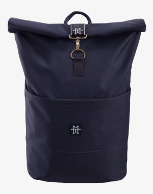 Roll-Top Rucksack / Kurierrucksack (Navy) - Manufaktur13