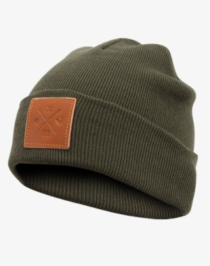 Rough Beanie / Mütze / Strickmütze / Wollmütze in Khaki (Olive)