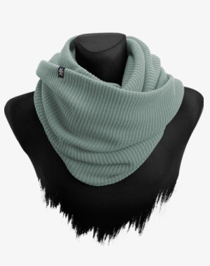 Knit Loop (Old Green) - Schal aus Strickstoff, Strickschal, Schlauchschal