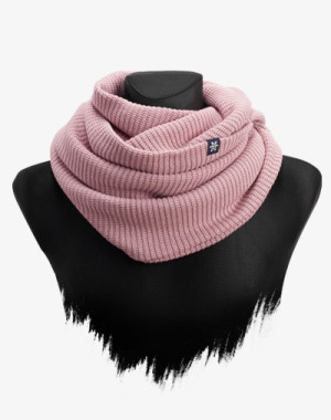 Knit Loop (Rosé) - Schal aus Strickstoff, Strickschal, Schlauchschal (Rosa)