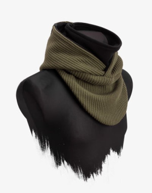 Hooded Loop (Olive) - Kapuzenschal, Schal, Strick (Knit)