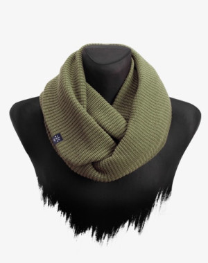 Knit Loop (Olive) - Schal, Strickschal, Schlauchschal (M13)