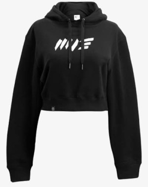 M13 Crop Hoodie (Black) - Damen / Frauen Bolero Pullover