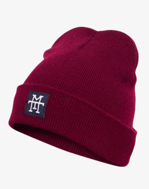 Rough Beanie / Mütze / Strickmütze in Burgundy (weinrot)