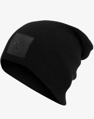 M13 Kids Slouch Beanie - Mütze, Strickmütze, Wollmütze Black