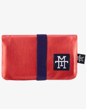 Tabaktasche - Drehbeutel für Tabak aus veganem Leder - Bordeaux (rot) (Manufaktur13)