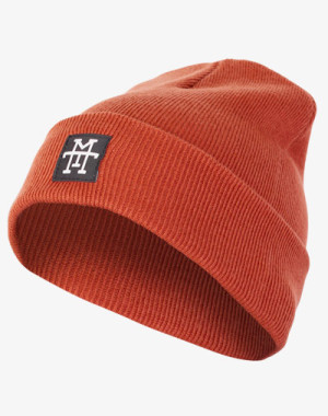 Rough Beanie / Mütze / Strickmütze in Burgundy (Cognac)