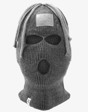 Dread Balaclava (Grau) - 3 Loch Sturmmaske, Sturmhaube, Skimaske