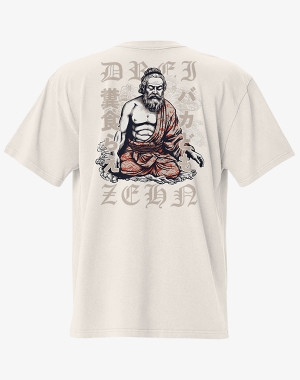 Washed Out Oversized T-Shirt (Buddha) - Acid Washed Shirt