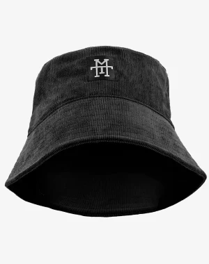 Cord Bucket Hat (Black Out) - Fischerhut, Anglerhut aus Cord- Manufaktur13