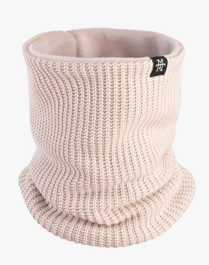 Knit Neckwarmer (Beige) - Schlauchschal, Halstuch, Loopschal