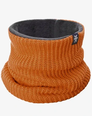 Knit Neckwarmer (Cognac) - Schlauchschal, Halstuch, Loopschal