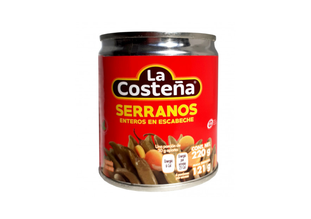 Chili Serrano 220g La Costena