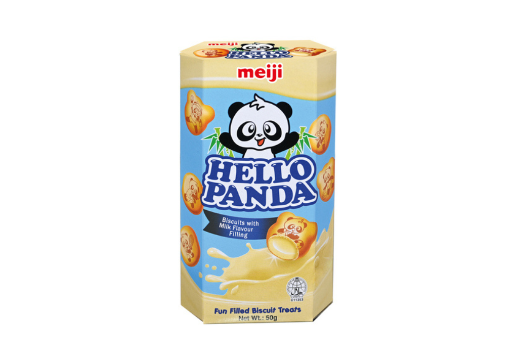 Ciasteczka z pandą z mlecznym nadzieniem Hello Panda | Meiji 50g