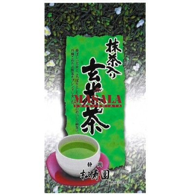 Genmaicha iri Matcha | Japońska Herbata Bancha z Prażonymi Ziarnami Ryżu Wzbogacona Matchą 70g Maruka