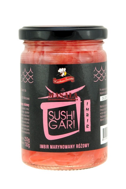 Imbir Różowy Marynowany do Sushi Amazu Shoga | Sushi Shoga Pinku 250g [Idealny do Sushi]