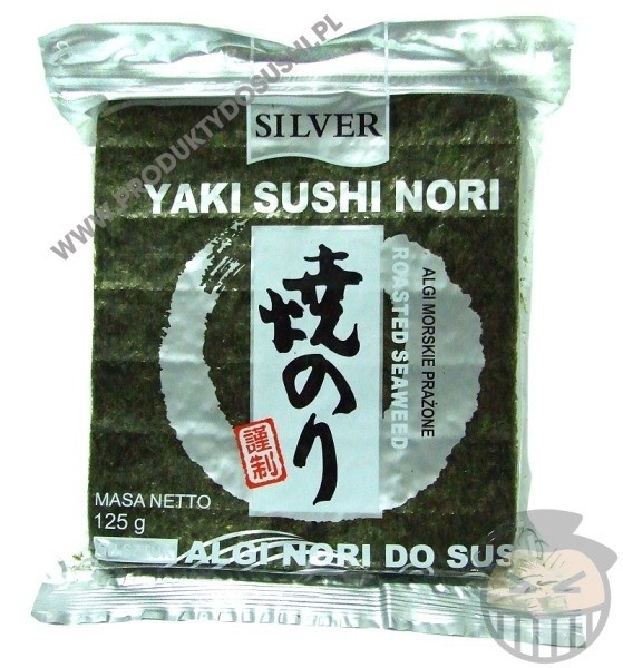 Glony Nori do Sushi Srebrne (Roasted Sushi Nori Seaweed Silver) 50 arkuszy [Idealne do Sushi]