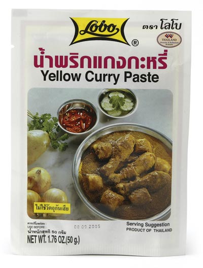 Pasta Curry Żółta (Yellow Curry Paste) 50g Lobo