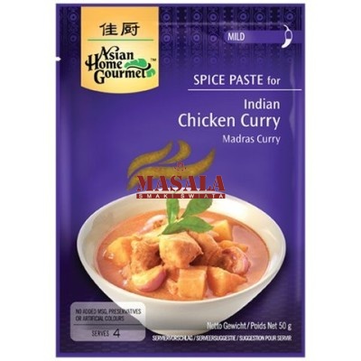 Pasta do Madras Curry z Kurczakiem (Spice Paste for Indian Chicken Curry | Madras Curry) 50g AHG