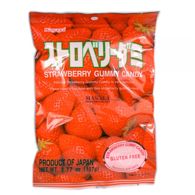 Żelki Truskawkowe | Gummy Candy STRAWBERRY 107g Kasugai