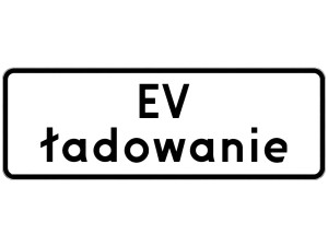 Tabliczka: EV ładowanie - I generacja