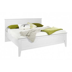 Exodecor Lit adulte blanc style campagne Rosemarie Blanc