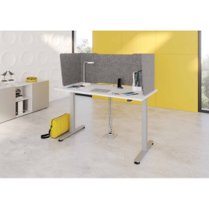 Optizen Cloison de séparation acoustique pliable Gris
