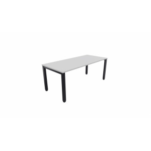 Leaderburo Bureau droit individuel Lexie Graphite, blanc, gris, hêtre, chêne moyen, acacia clair, acacia foncé, chêne veiné ou chêne grisé