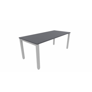 Leaderburo Bureau droit individuel Lexie Graphite, blanc, gris, hêtre, chêne moyen, acacia clair, acacia foncé, chêne veiné ou chêne grisé
