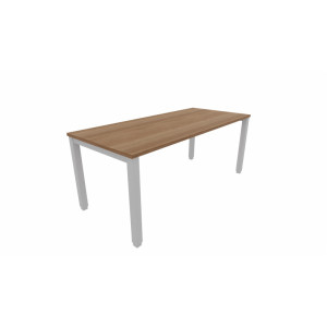Leaderburo Bureau droit individuel Lexie Graphite, blanc, gris, hêtre, chêne moyen, acacia clair, acacia foncé, chêne veiné ou chêne grisé