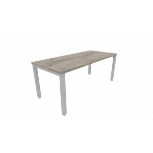 Leaderburo Bureau droit individuel Lexie Graphite, blanc, gris, hêtre, chêne moyen, acacia clair, acacia foncé, chêne veiné ou chêne grisé