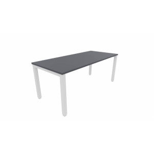 Leaderburo Bureau droit individuel Lexie Graphite, blanc, gris, hêtre, chêne moyen, acacia clair, acacia foncé, chêne veiné ou chêne grisé