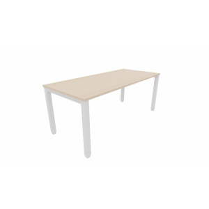 Leaderburo Bureau droit individuel Lexie Graphite, blanc, gris, hêtre, chêne moyen, acacia clair, acacia foncé, chêne veiné ou chêne grisé